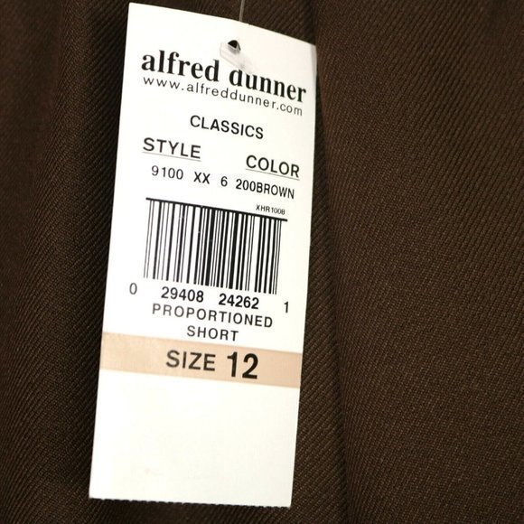 Alfred‎ Dunner Classics Pants Brown Pull On 12 Proportioned Short - Picture 5 of 11